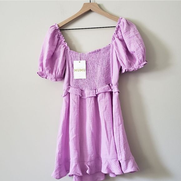 Show Me Your Mumu Sophie Mini Dress in Bright Lilac Purple Size Medium - Picture 4 of 7